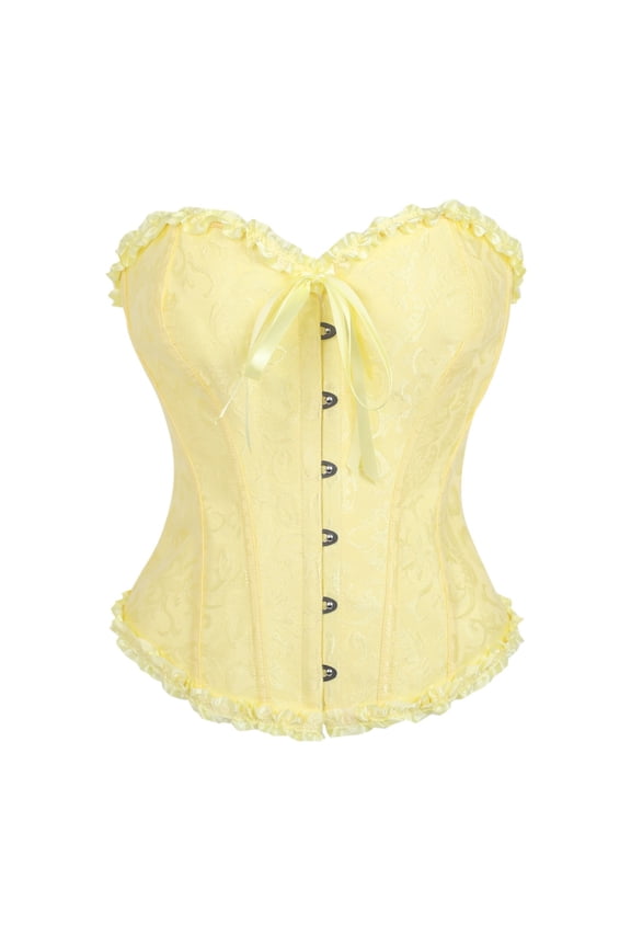 Corset Top Lace Up Bustier Shapewear Bodysuit For Evening Dress Gothic Outerwear