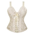 thumbnail image 1 of Corset Top With Straps Sexy Floral Corset And Bustiers Jacquard Overbust Corset Plus Size, 1 of 5