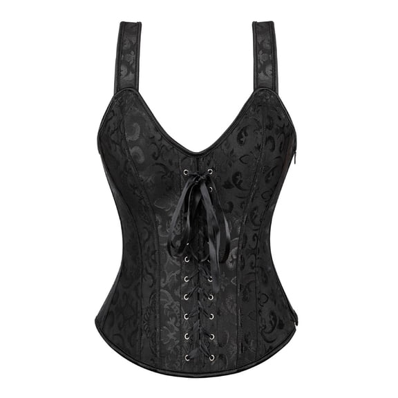 Corset Top With Straps Sexy Floral Corset And Bustiers Jacquard Overbust Corset Plus Size