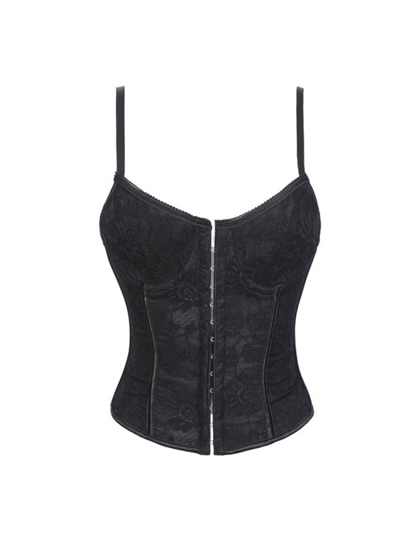 Corset Top for Steel Boned Waist Trainer Shaping Bustier Lace Up Overbust Torso Cincher