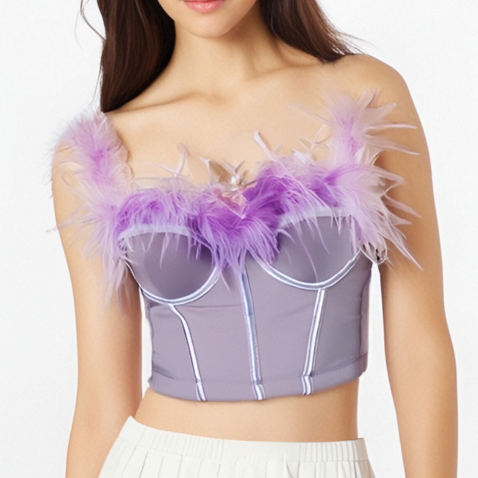 Corset Tops for Women, Corset Shapewear, Lace Waist Push Up Bodysuit ...