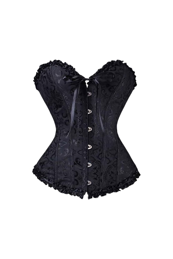 Corset Tops for Women Corset Top Bustier Renaissance Lace up Lingerie Vintage Bridal Lingerie Bodyshaper for Steampunk Halloween Costume forceful