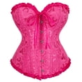 thumbnail image 1 of Corset Tops for Women Plus Size Floral Renaissance Corset Overbust Corset Lace up Corset Rose Size 2XL, 1 of 5