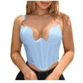thumbnail image 1 of Corset Tops for Women Sexy Boned Underwire Overbust Bustier Push Up Lingerie Bodyshaper Going Out Crop Party Top, 1 of 3