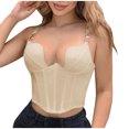 thumbnail image 1 of Corset Tops for Women Sexy Boned Underwire Overbust Bustier Push Up Lingerie Bodyshaper Going Out Crop Party Top, 1 of 3