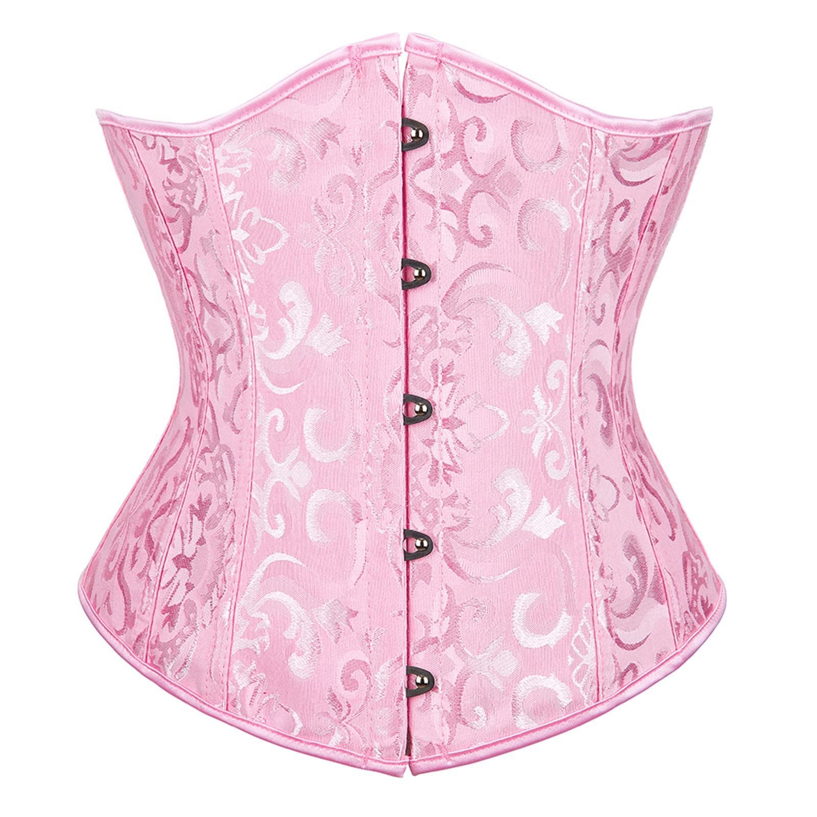 Corset Tops for Women Shapewear Corset Jacquard Court Belt Solid Color