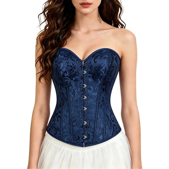 Women's Corset Tops Strapless No Bustier Shapewear for Bridal Wedding Formal Halloween Evening Occasions
