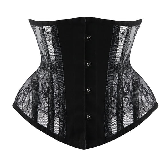 Corset for Plus Size Women, Women's Fashion Sealing Waist Chest Support Body Tops Shaping New Lace up Corset Tops for Women Style B-85 Black M