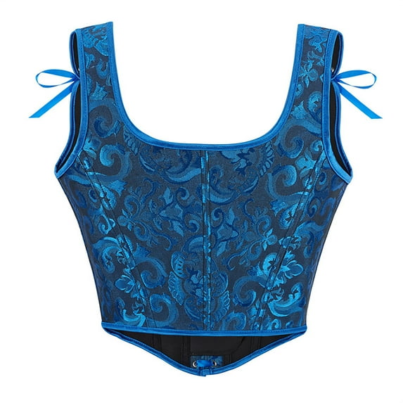 Corsets for Women Lace Up Overbust Floral Corset with Adjustable Straps Sculpting Bustiers Corset Lingerie