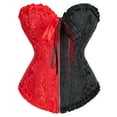thumbnail image 1 of Corsets for Women Overbust Corset Bustiers Top Women Lace Up Lingerie Plus Size Black and Red 6XL, 1 of 5