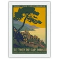thumbnail image 1 of Corsica Island France - Le Tour Du Cap Corse - Paris-Lyon-Méditerranée Railway - Vintage Railroad Travel Poster by Roger Broders 1923 - Japanese Unryu Rice Paper Art Print (Unframed) 18 x 24 in, 1 of 4