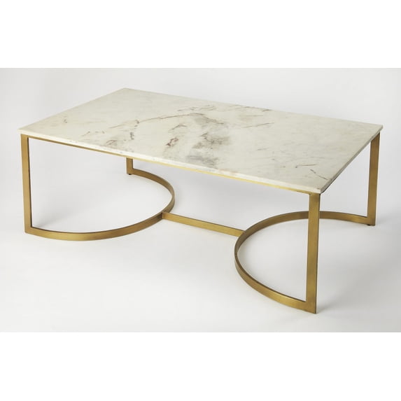 Corsini Marble & Metal Coffee Table