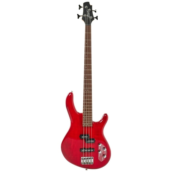 Cort Action Bass Plus TR  4-String Electric Bass Guitar - Trans Red