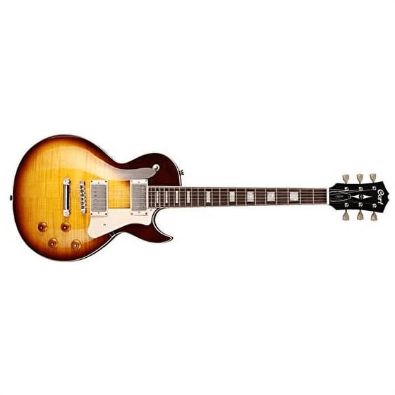 Cort CR250VB Classic Rock Series Electric Guitar Arched Flamed Maple Top, Vintage Burst