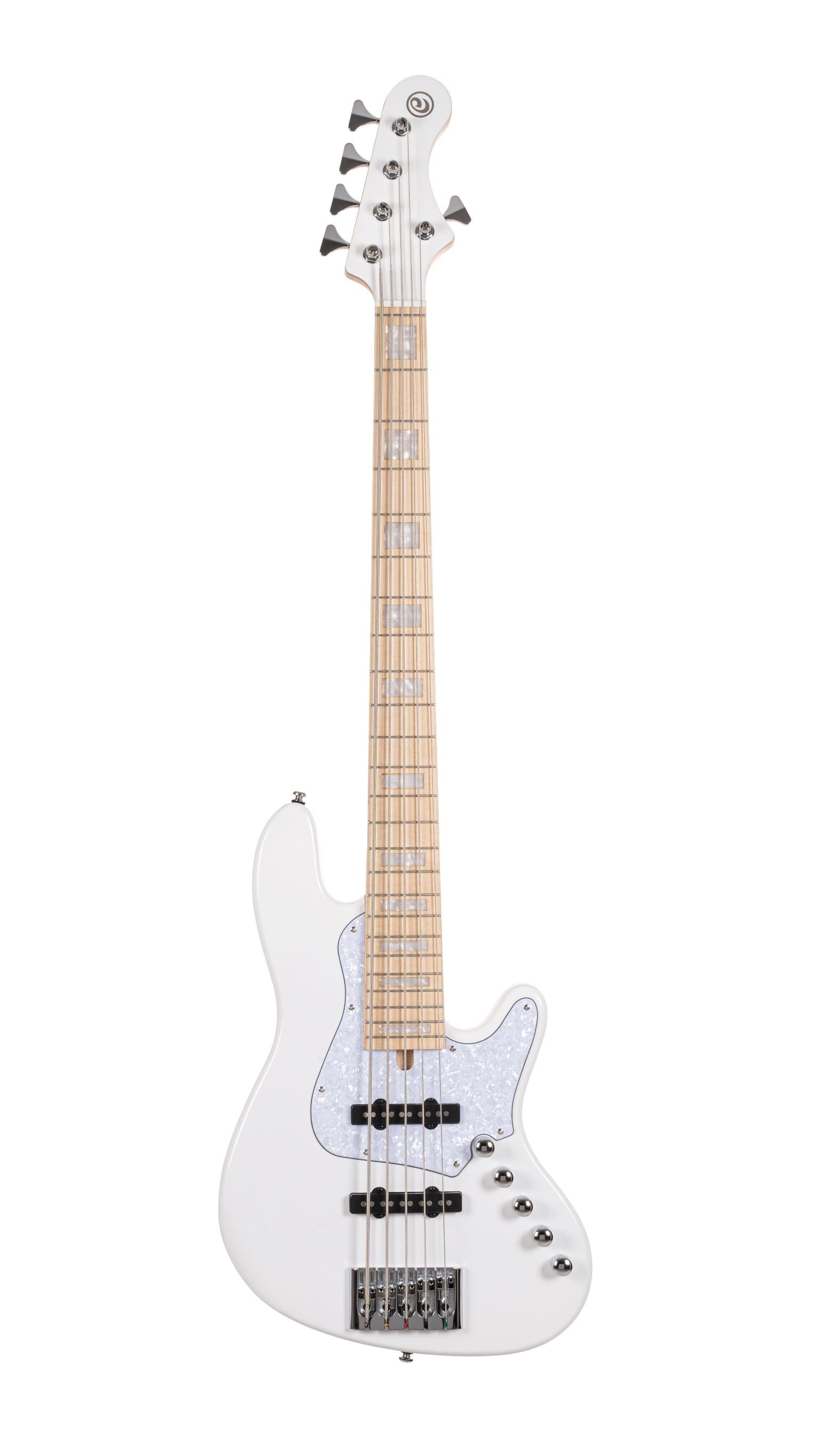 Cort Elrick NJS5WHT 5-String Electric Bass Guitar - White