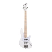 Cort Elrick NJS5WHT 5-String Electric Bass Guitar - White