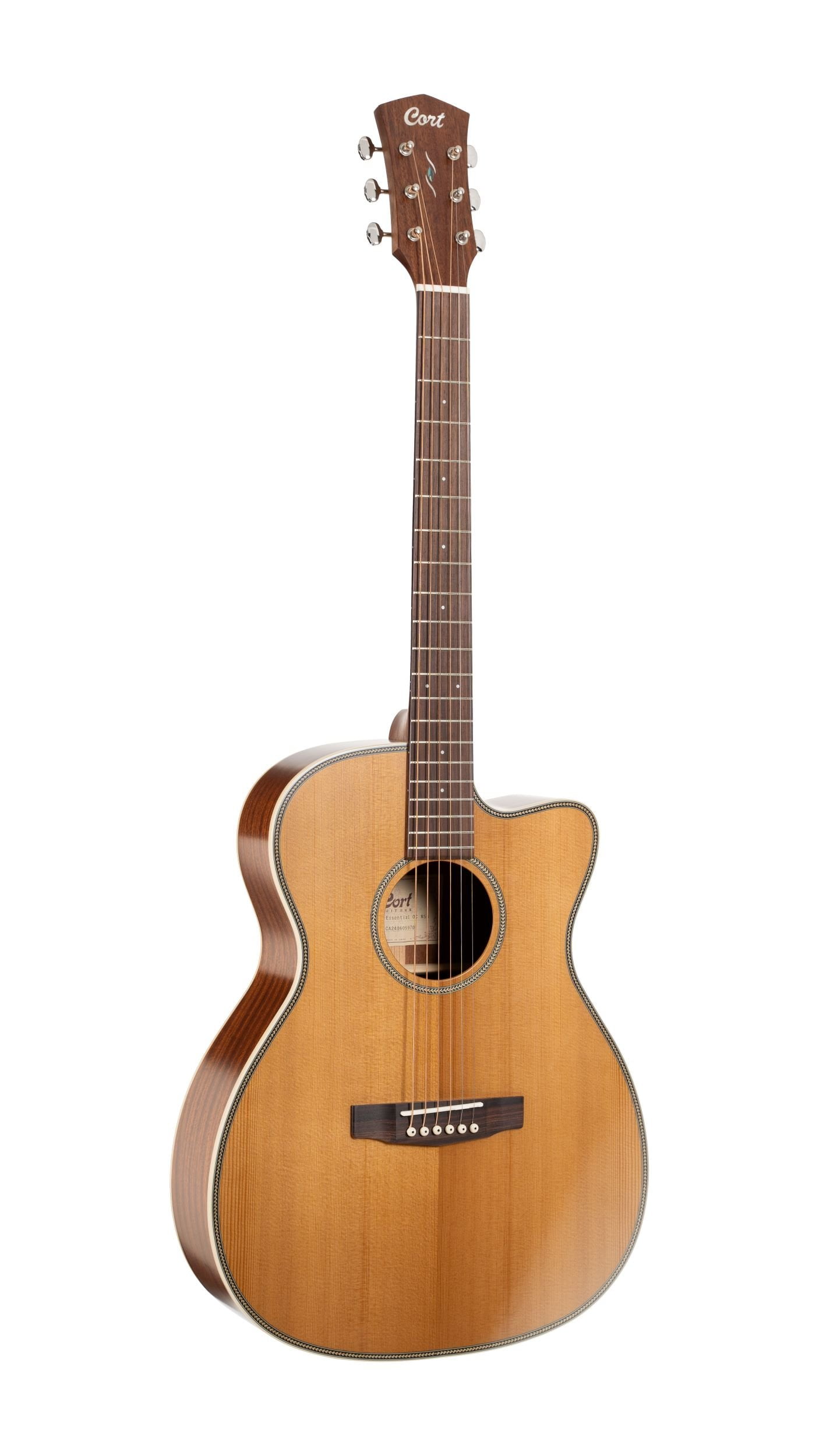 Cort Essence Series OC4 OM Cutaway Acoustic-Electric Guitar - Natural Semi Gloss
