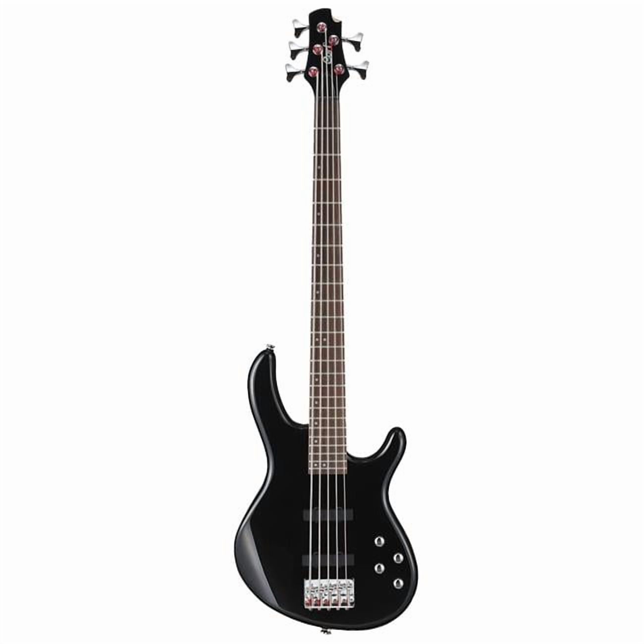 Cort Guitars Action 5 String Bass Guitar, Black