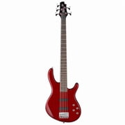 Cort Guitars Action 5 String Bass Guitar, Trans Red