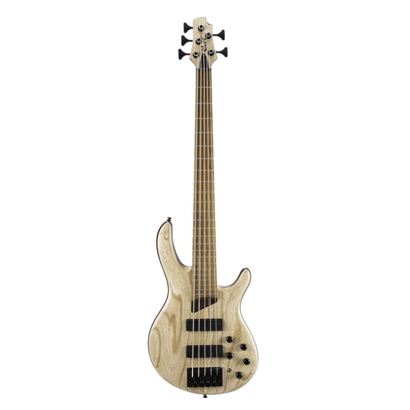 Cort Guitars B5ELEMENTOPN-U Open Pore Artisan Series B5 Element 5 String Bass Guitar, Natural
