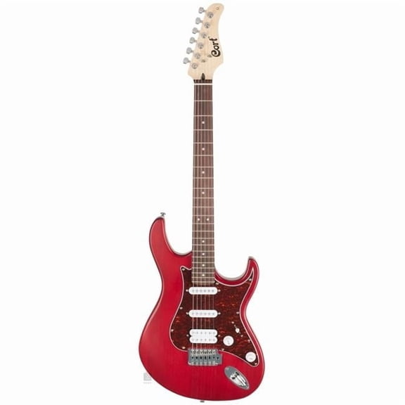 Cort G110OPBC G Series Double Cutaway Electric Guitar. Open Pore Black Cherry