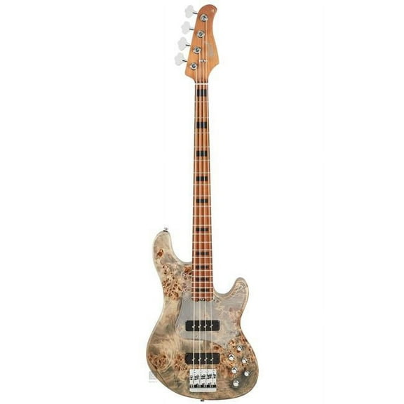 Cort Guitars  GB Series 4-String Open Pore Guitar with Case, Charcoal Grey