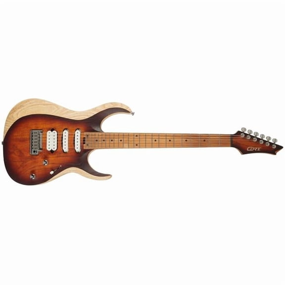 Cort Guitars X700OPBB-U Triality High Performance 6-String Electric Guitar, Black Burst