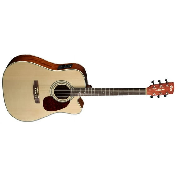 Cort MR500E - MR Series Classic Dreadnought Guitar with Cutaway in Open Pore Natural