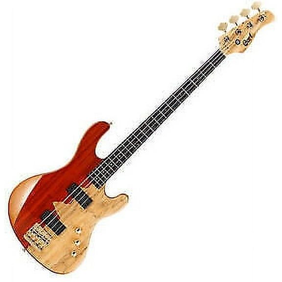 Cort Rithimic NAT Spalted Maple/Padouk Top 4-String Bass Natural