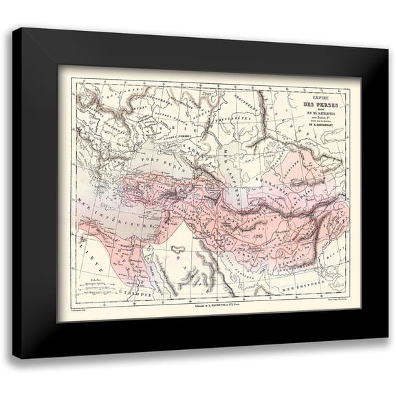 Cortambert 18x15 Black Modern Framed Museum Art Print Titled - Middle East Persian Empire - Cortambert 1880