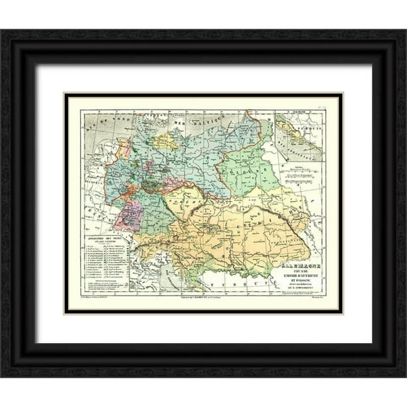 Cortambert 18x15 Black Ornate Wood Framed with Double Matting Museum Art Print Titled - Europe Germany Prussia Poland Austria