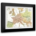 thumbnail image 1 of Cortambert 24x19 Black Modern Framed Museum Art Print Titled - Charles the Great Empire Europe - Cortambert 1880, 1 of 5