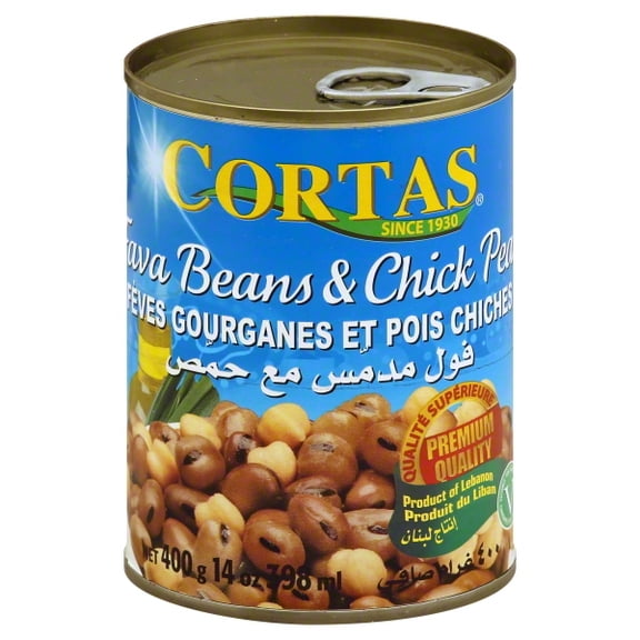 Cortas Cortas Fava Beans & Chick Peas, 14 oz