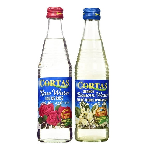 Cortas Rose Water and Orange Blossom Water, 2 Pack, 10 fl oz