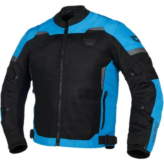 Cortech Aero-Flo Air 2.0 Mens Textile Motorcycle Jacket Black/Blue LG