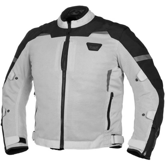 Cortech Aero-Flo Air 2.0 Mens Textile Motorcycle Jacket Silver MD