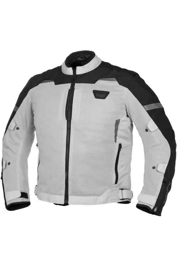 Aero-Flo Air 2.0 Mens Textile Motorcycle Jacket Silver SM