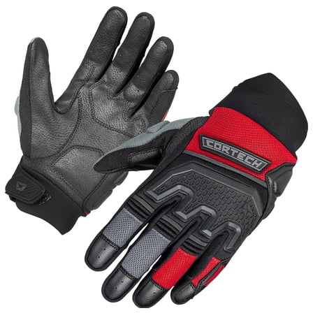 Cortech Aero-Flo 2 Mens Leather Motorcycle Gloves Red SM