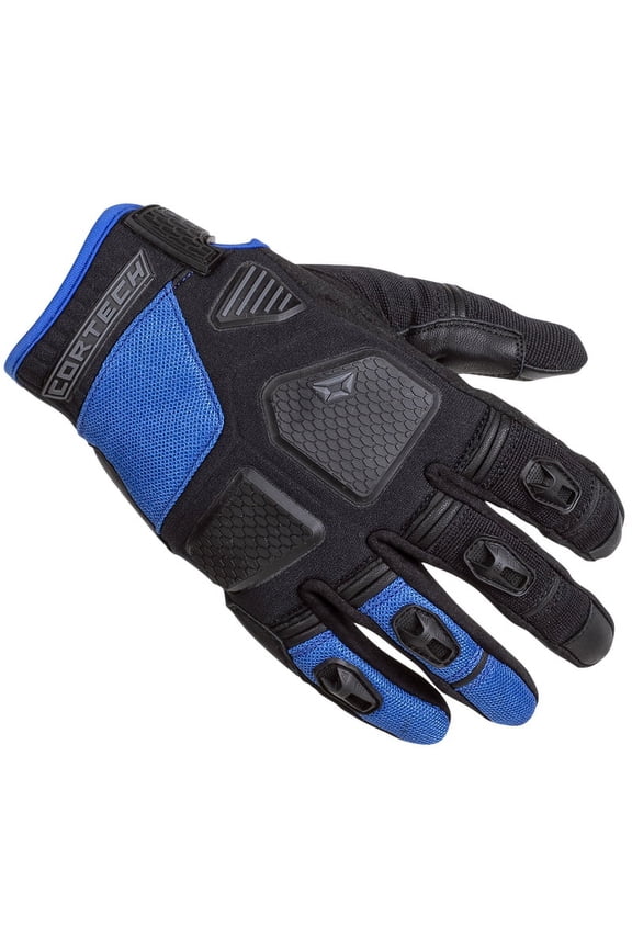 Aero-Flo Mens Textile Motorcycle Gloves Blue/Black SM