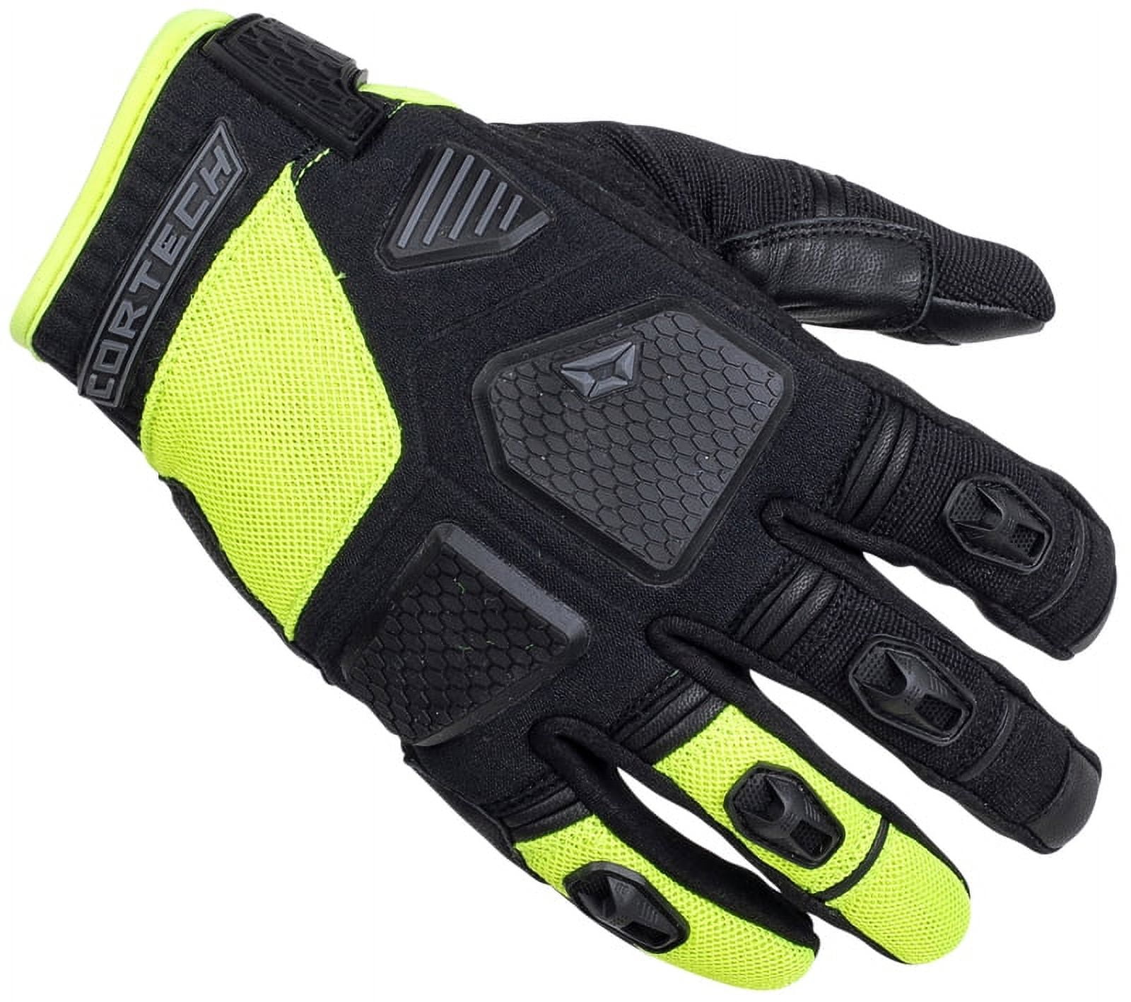 Cortech Aero-Flo Mens Textile Motorcycle Gloves Hi-Viz/Black XL