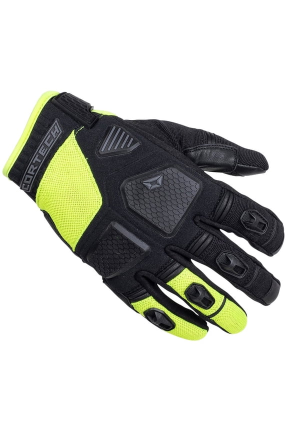 Aero-Flo Mens Textile Motorcycle Gloves Hi-Viz/Black XL