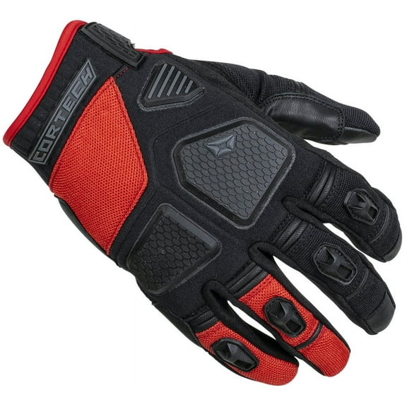 Cortech Aero-Flo Mens Textile Motorcycle Gloves Red/Black MD