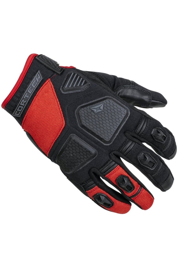 Aero-Flo Mens Textile Motorcycle Gloves Red/Black SM