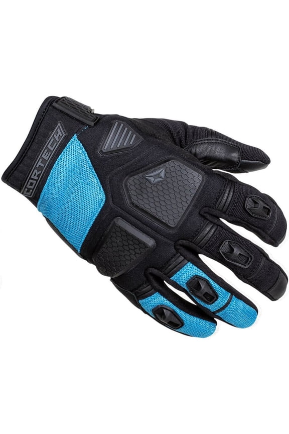 Aero-Flo Womens Textile Motorcycle Gloves Blue XL