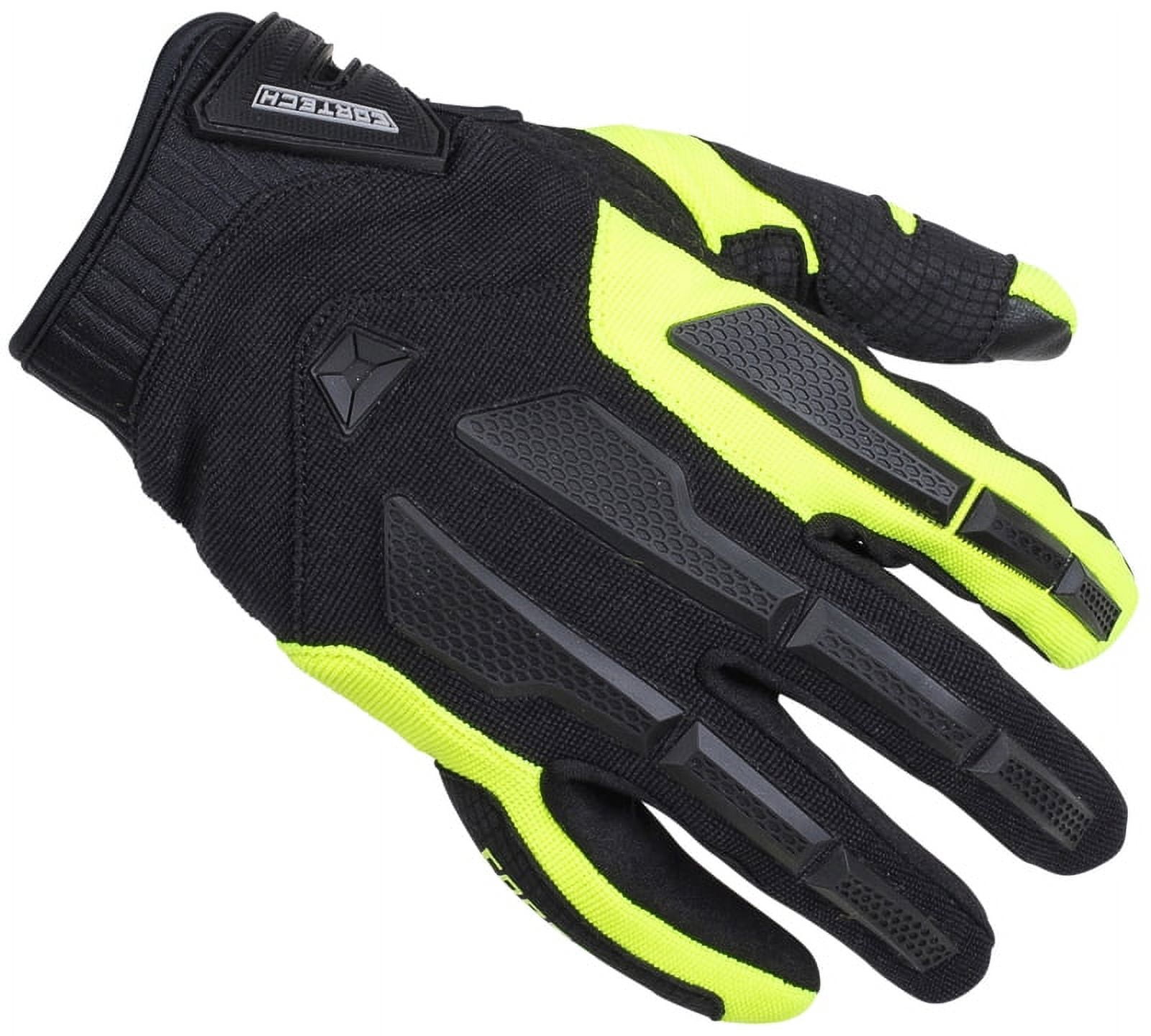 Cortech Aero-Tec Mens Textile Motorcycle Gloves Hi-Viz MD