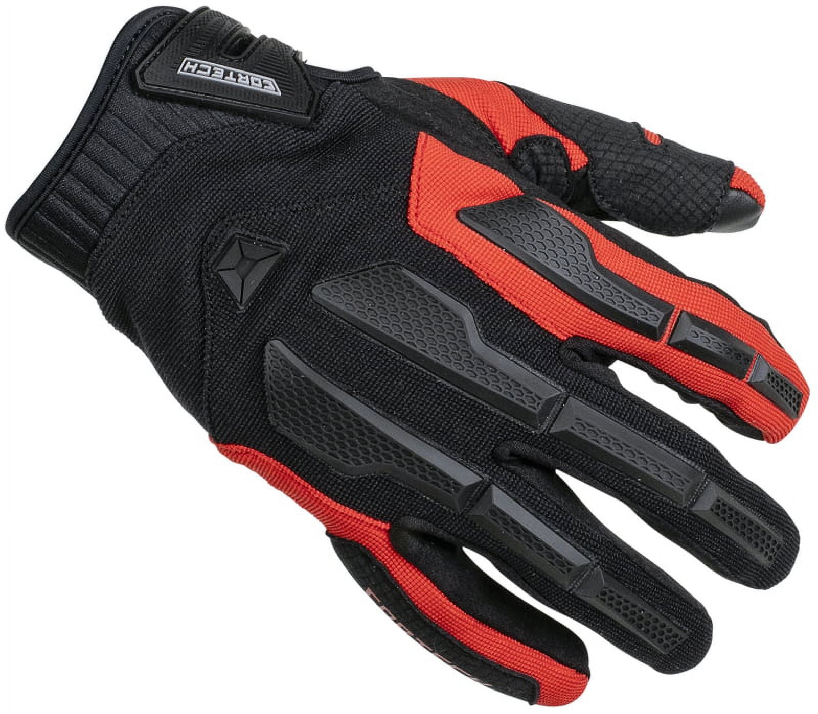 Cortech Aero-Tec Mens Textile Motorcycle Gloves Red MD