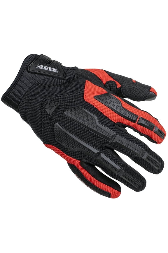 Aero-Tec Mens Textile Motorcycle Gloves Red MD