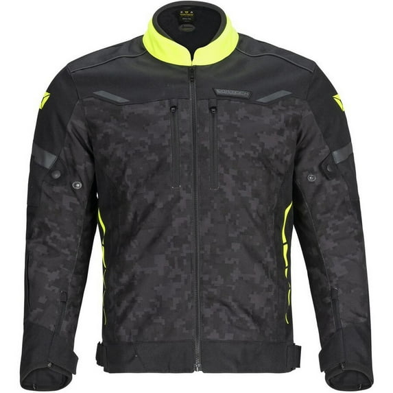 Cortech Aero-Tec Mens Textile Motorcycle Jacket Camo/Hi-Viz XL