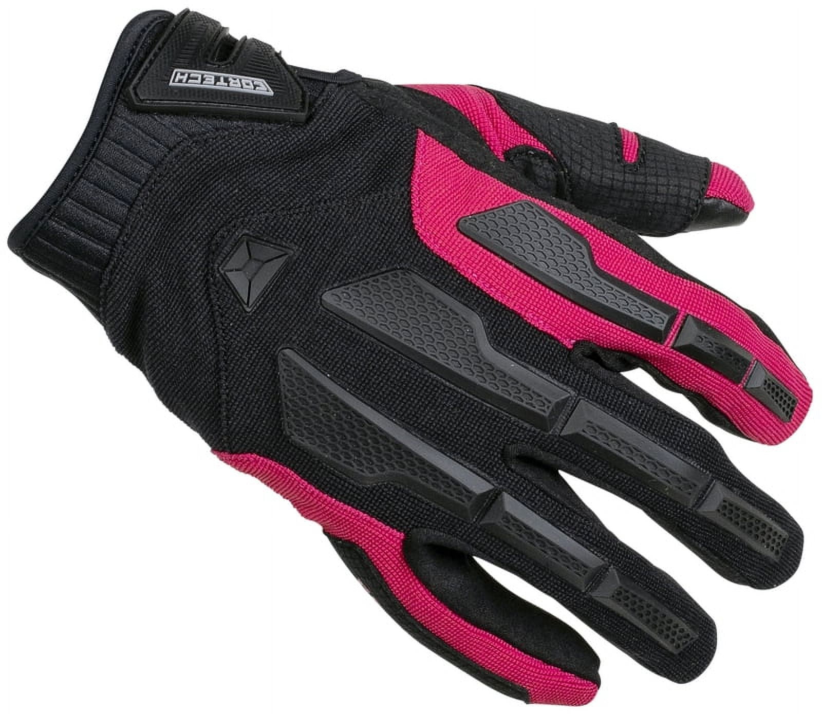 Cortech Aero-Tec Womens Textile Motorcycle Gloves Rubine/Black LG