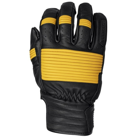 Cortech Associate Mens Leather Motorcycle Gloves Black/Gold LG
